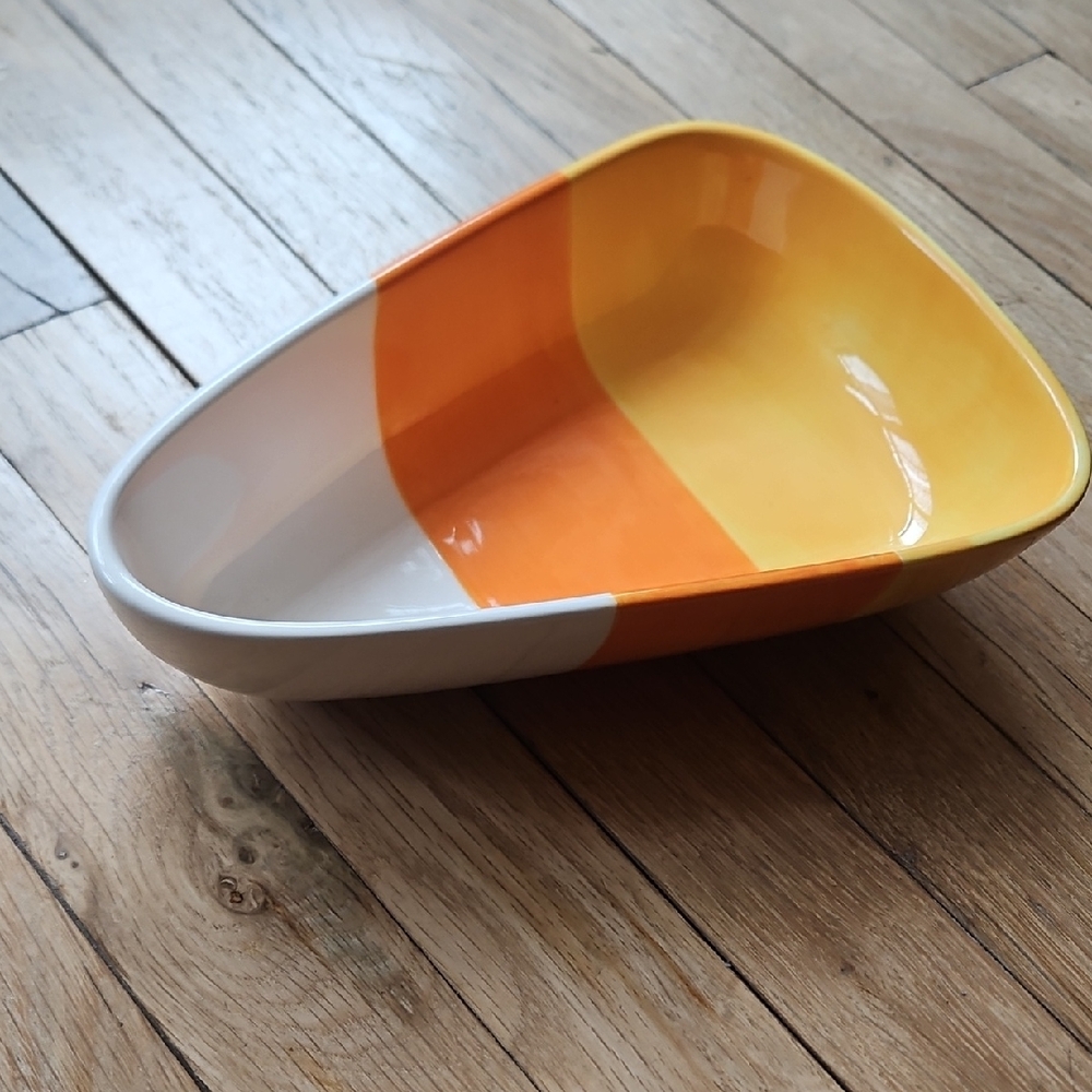 Halloween Bowl Ceramic Halloween Candy Corn Shaped Dish